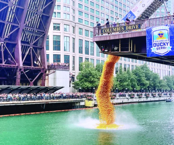 Rubber ducks splashdown in Chicago
